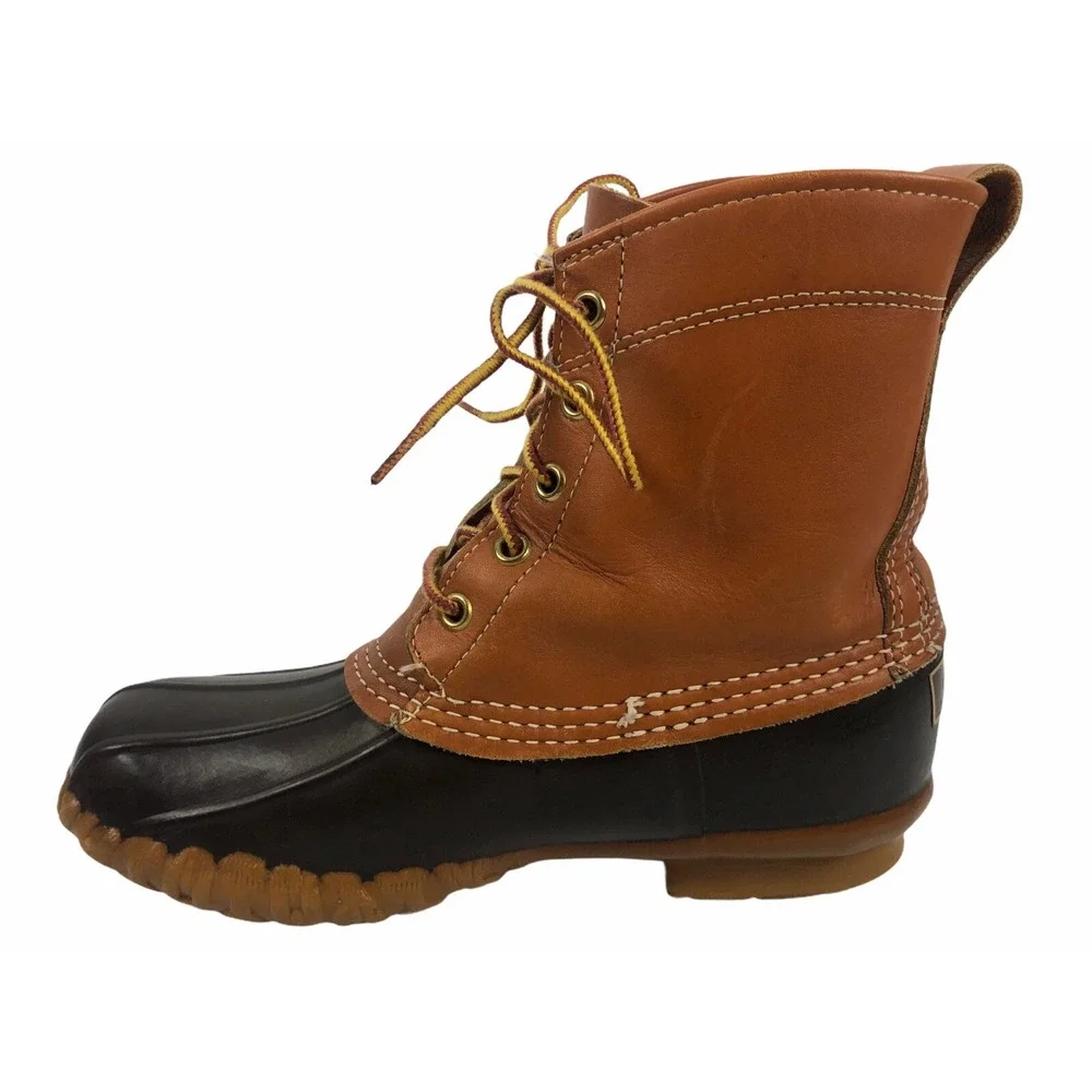 LL Bean Leather Boots Mens Size 6 Waterproof Winter Duck Snow Rain Vintage